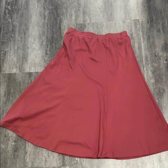 Peruvian Connection Burnt Red Midi A-Line Skirt Size XL - Picture 4 of 6
